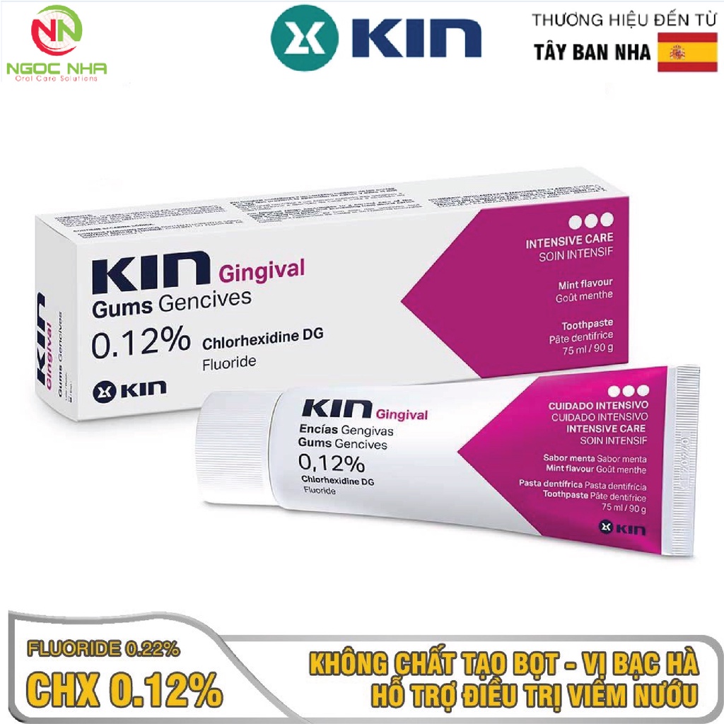Kin Gingival toothpaste 75ml prevents gingivitis and bleeding gums ...