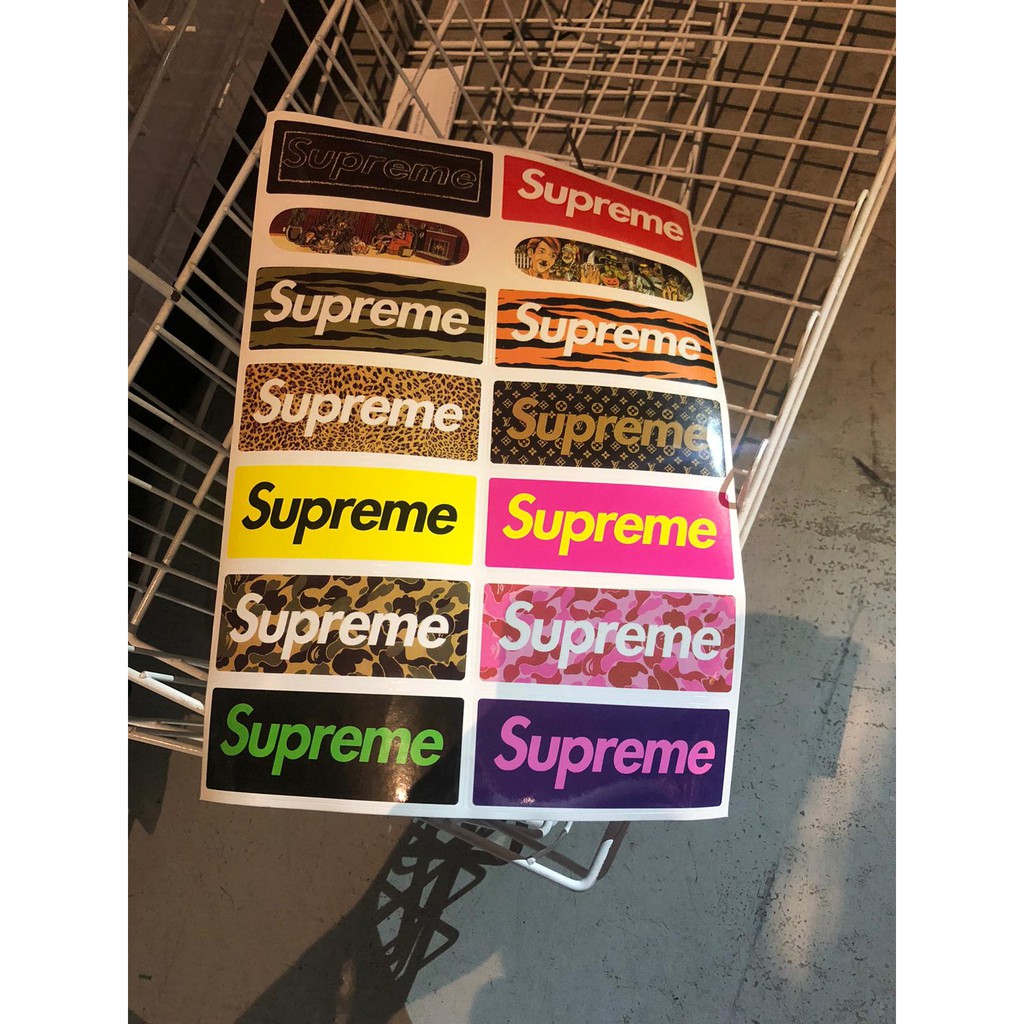 Supreme sticker clearance set