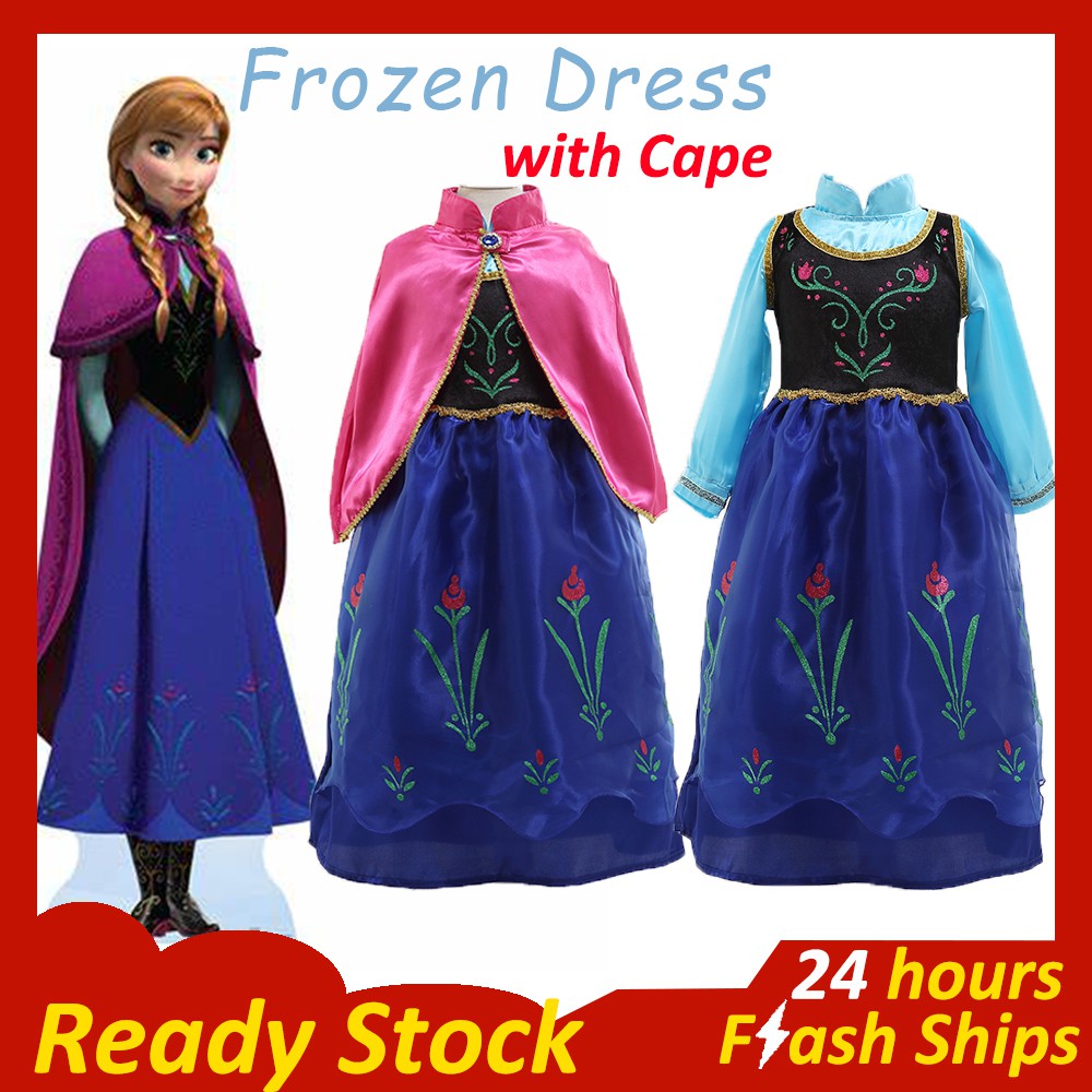 Frozen Dress Princess Baby Girl Dress Elsa Anna Dress Grown Kids Party Costumes Dress