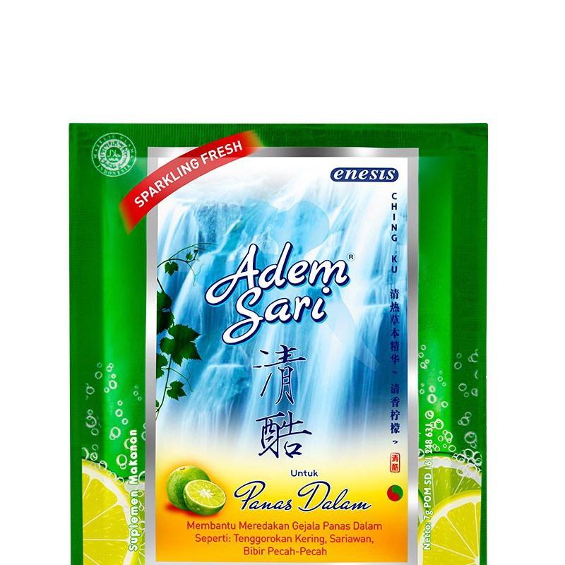 Adem Sari Sachet 7gr/Sakit tennggorokan/Radang/Radang tenggorokan/Batuk/Sariawan/Korona - Gambar 3