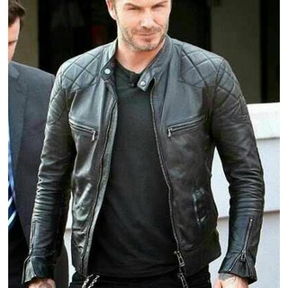 Mens leather driving on sale jacket