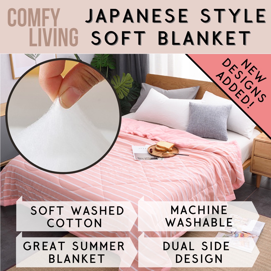 Jap Style Soft Blanket Summer Blanket Suitable for Singapore