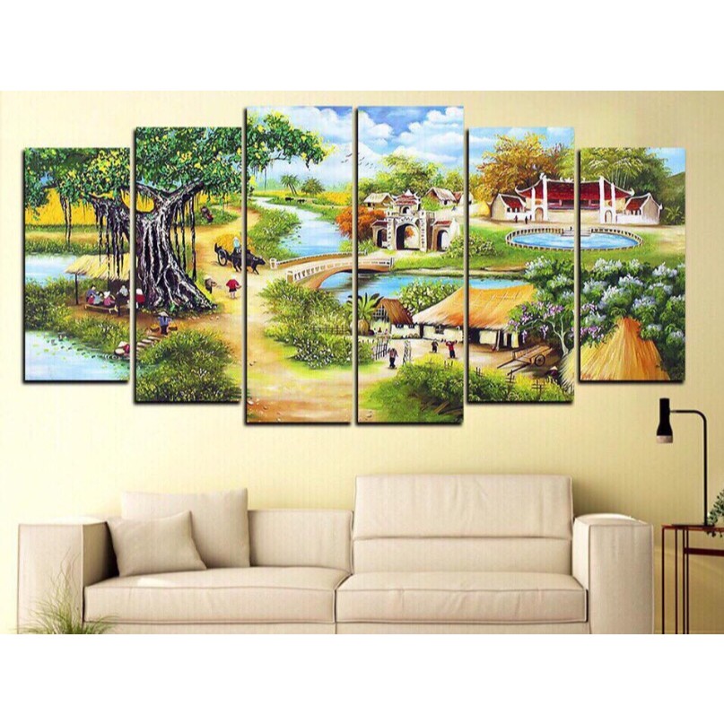 Living Room Wall Painting - Modern 3D Waterfall Painting TN0022 ...
