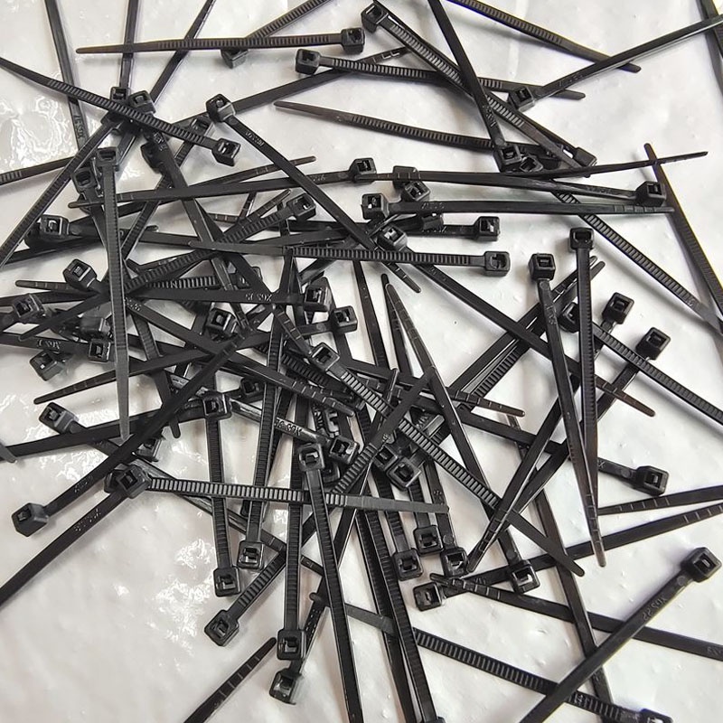 100pcs/bag Black 3mm*150mm Self-Locking Nylon Wire Cable Zip Ties Cable ...