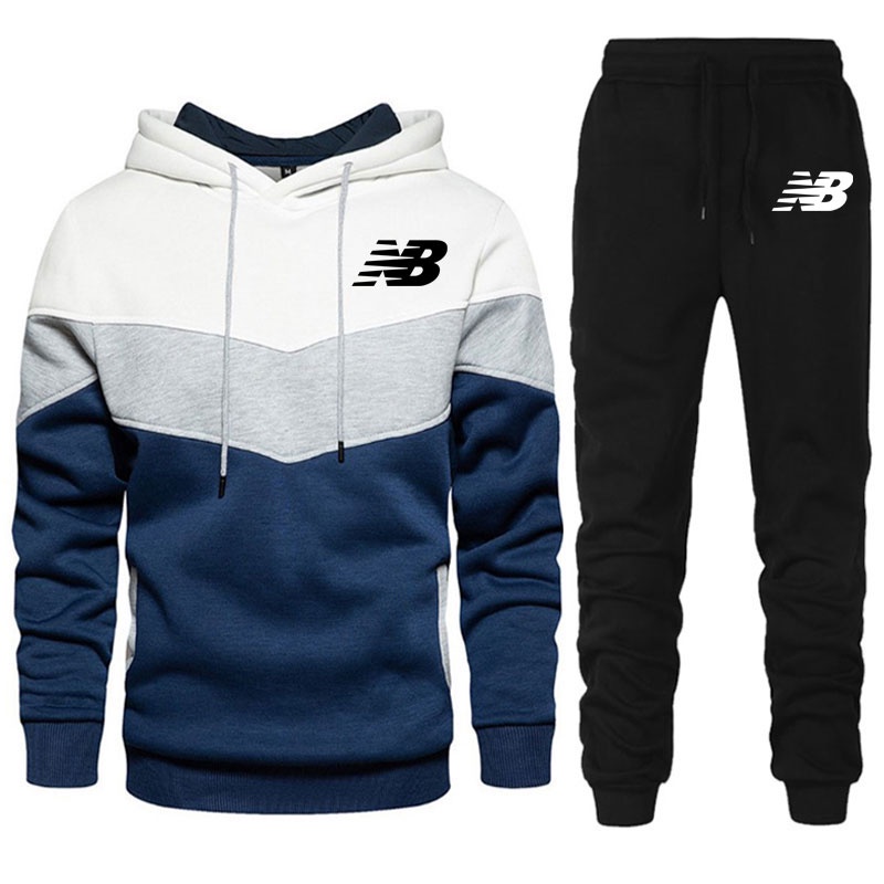 Men's Tracksuit Casual Hoodies and Sweatpants Two Piece Sets Winter Sports Suit Outdoor Sweatshirt Set Fashion Male Clothing