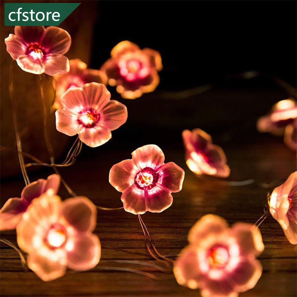 CFSTORE Pink Cherry Blossom String Lights Christmas Holiday Decoration ...