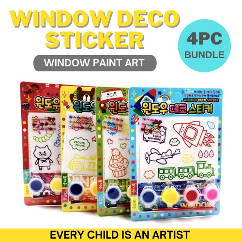 SG Local Kids Window Deco Glass Deco Sticker DIY Kit Art & Craft ...