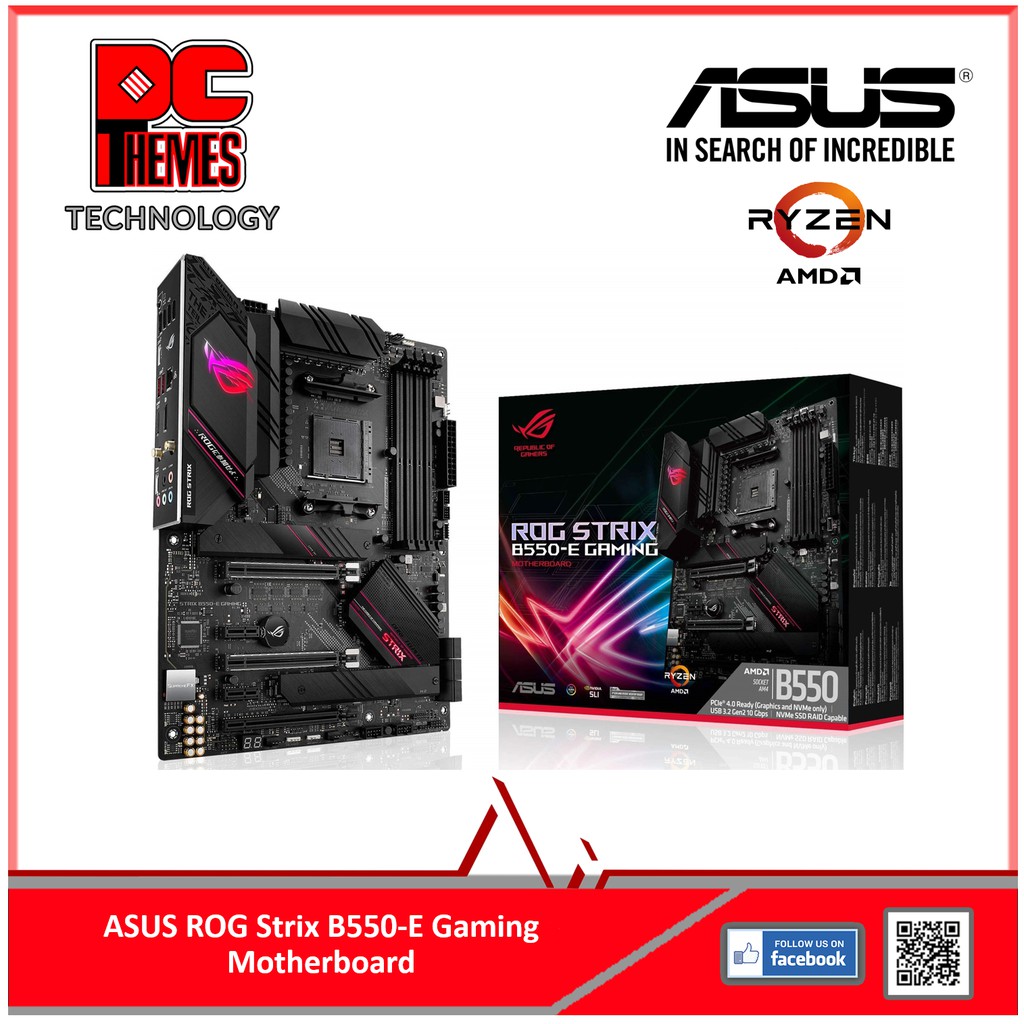 Asus Rog Strix B550 E Gaming Am4 Motherboard Shopee Singapore