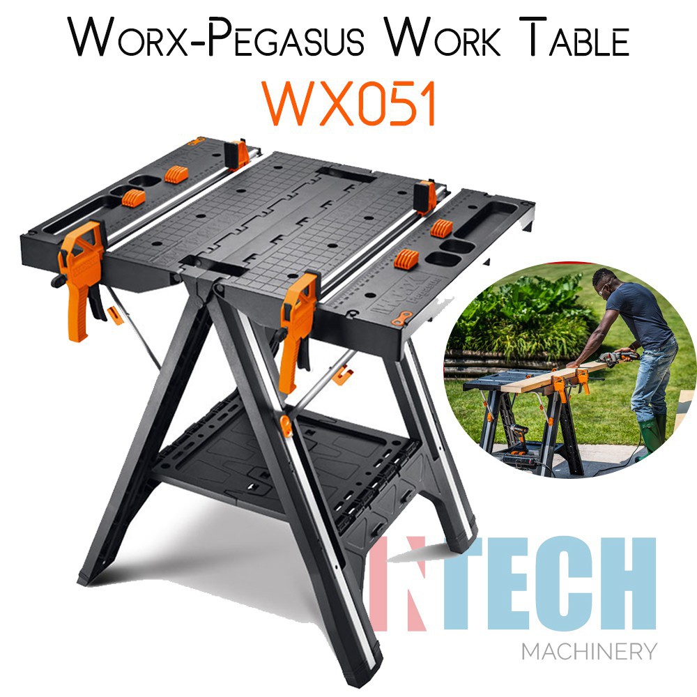 WORX WX051 Pegasus Folding Work Table & Sawhorse FREE ONE MEASURING