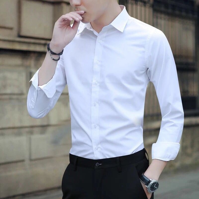 White shirt 2025 casual mens