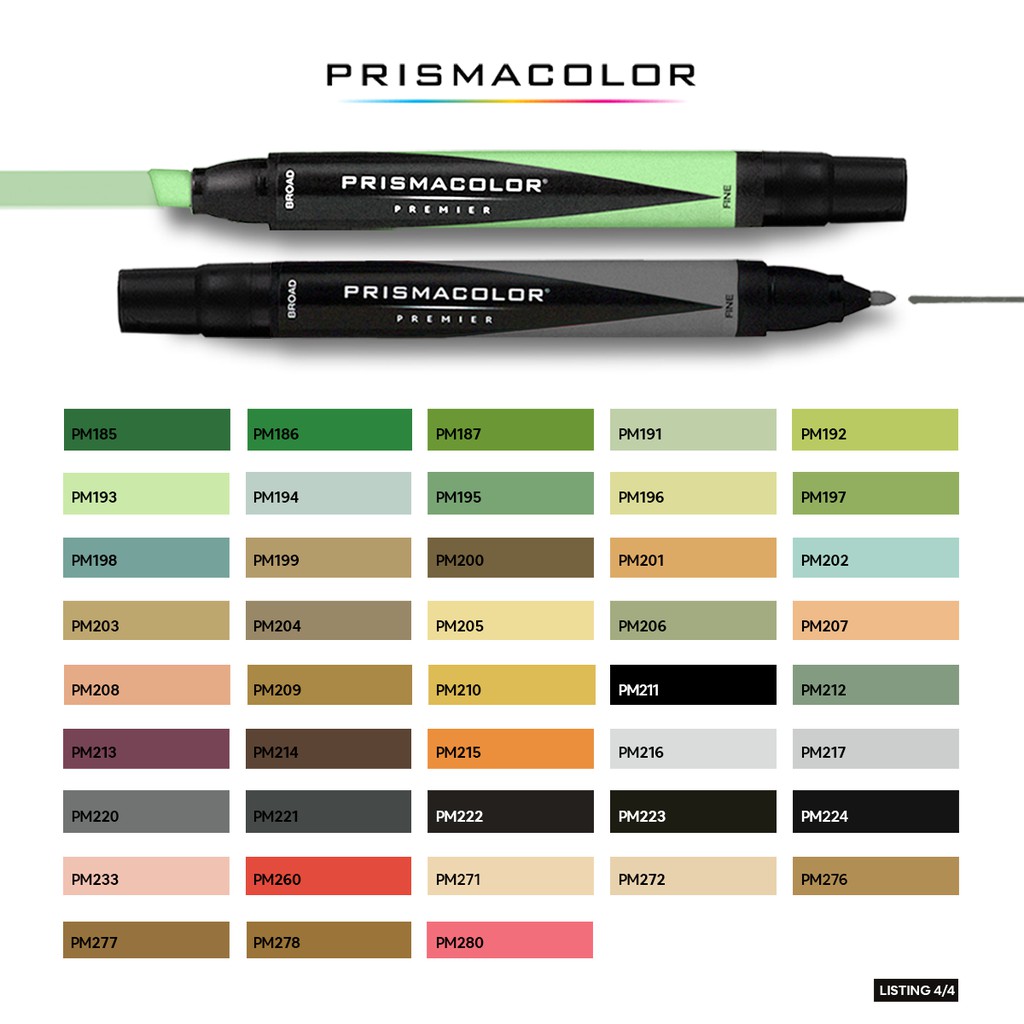 Prismacolor Premier® Double-Ended Art Marker - Fine and Chisel Tip ...