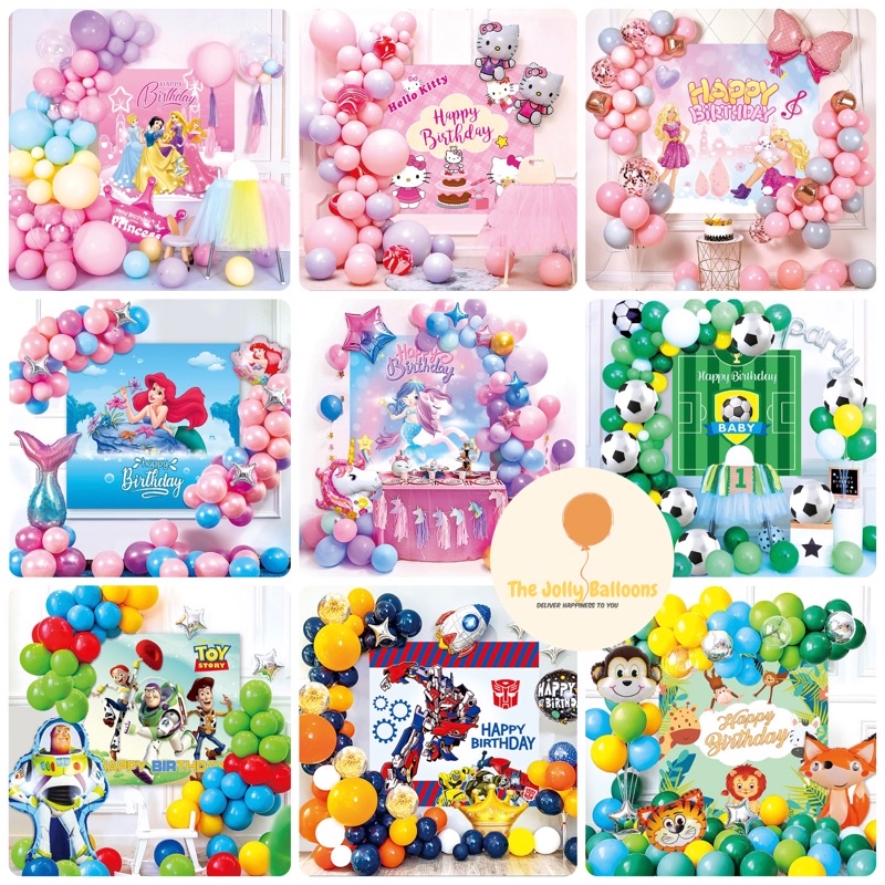 SG READY STOCK/ Cartoon theme birthday balloon set/ Party decorations