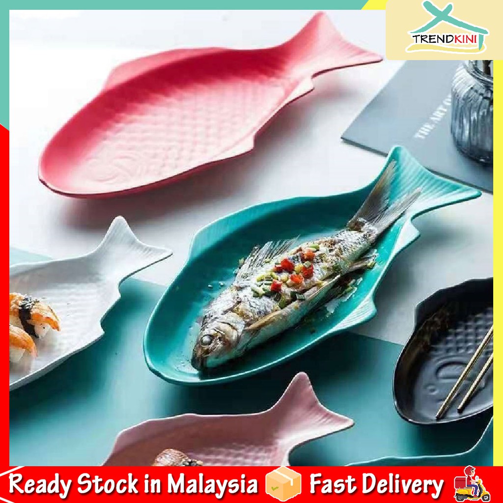 Western Fish Ceramic Plate Ceramic Plate/ | Shopee Singapore