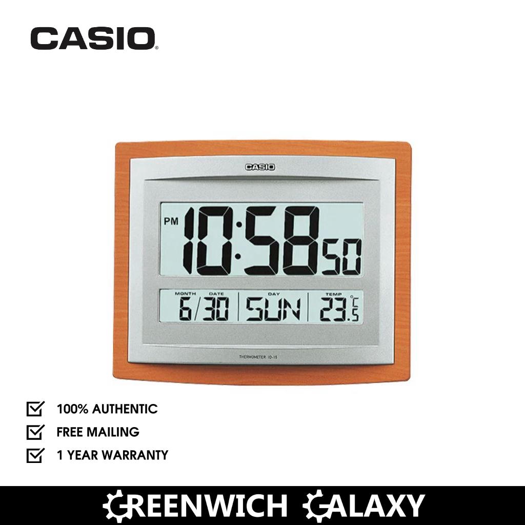 Casio digital wall clock with temperature and discount humidity