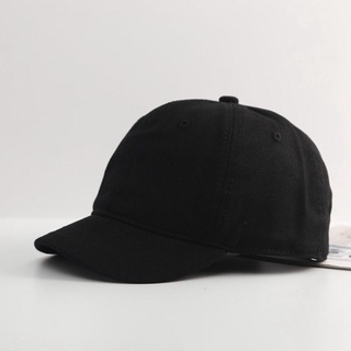 Hat men's Korean style peaked cap hip-hop cap black and white baseball cap  black-adjustable