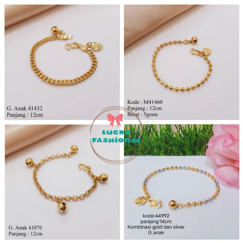 Gold chain bracelet for baby sale