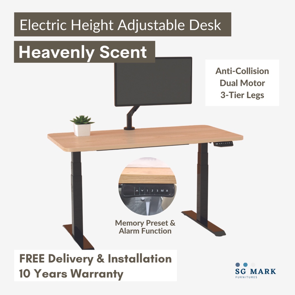 10 Years Warranty Electric Motorised Height Adjustable Table High ...