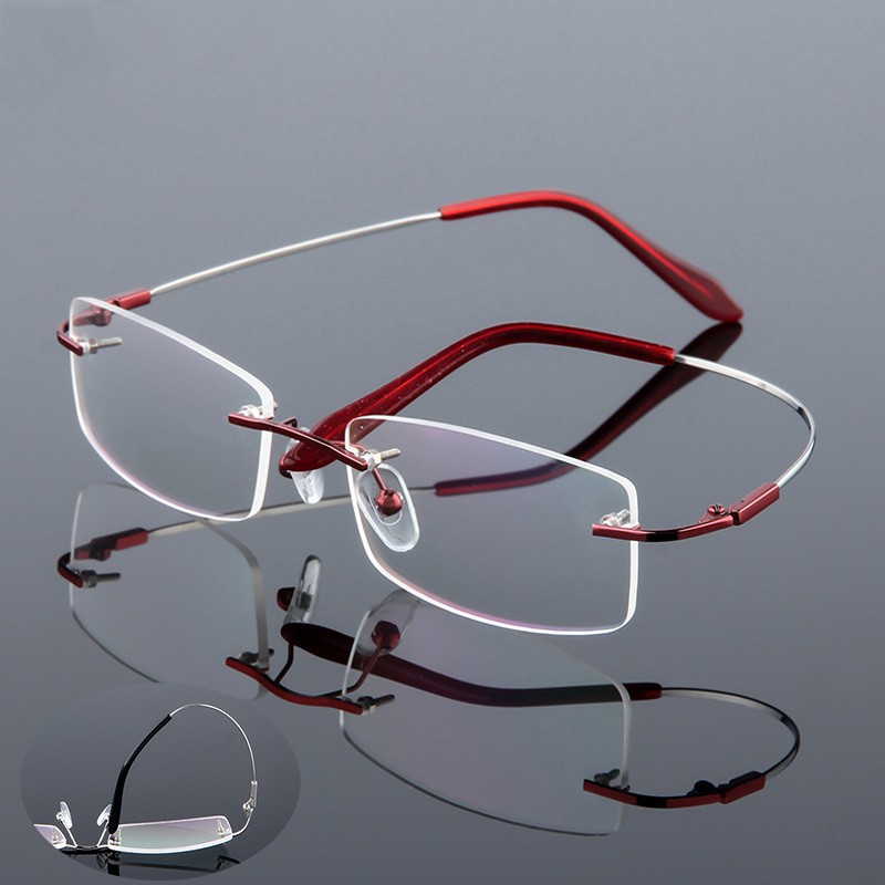 Flexible rimless prescription eyeglasses on sale