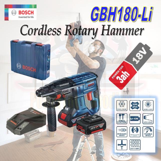BOSCH GBH 180LI ROTARY HAMMER DRILL/ 18V ROTARY HAMMER DRILL COMES