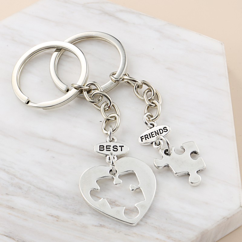 Best friend puzzle keychain store