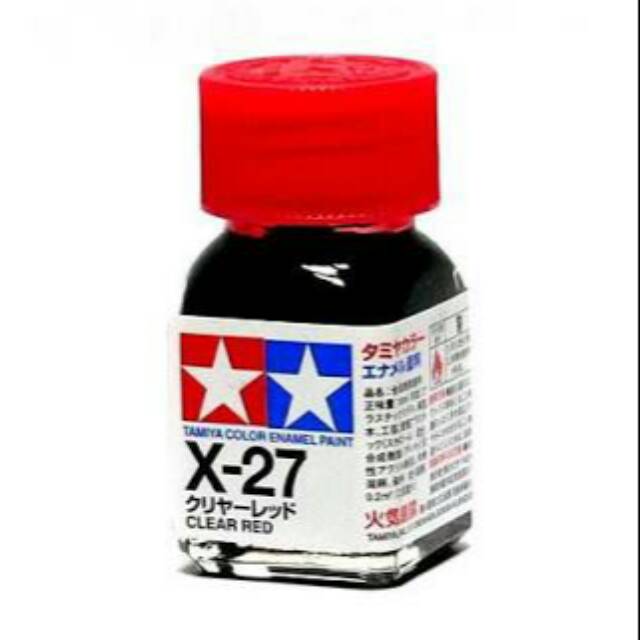 80027 TAMIYA X27 CLEAR RED ENAMEL PAINT 10ml Shopee Singapore