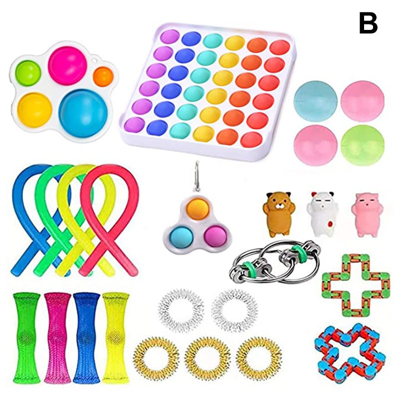 Pack Fidget Sensory Toy Set Stress Relief Toys for Kids Adults Fun ...