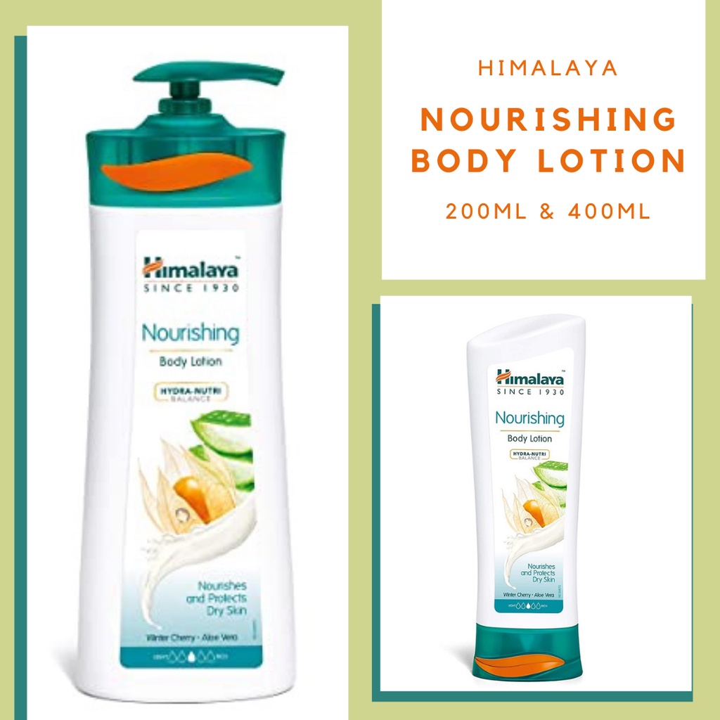 Himalaya Nourishing Body Lotion 200ml & 400ml Soft Supple Toned Non