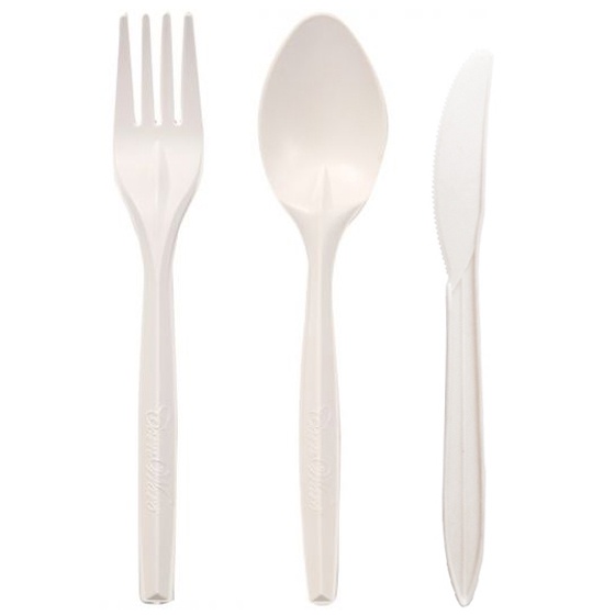 BioCorn® Biodegradable 7 inch disposable fork, spoon, knife (100pcs ...