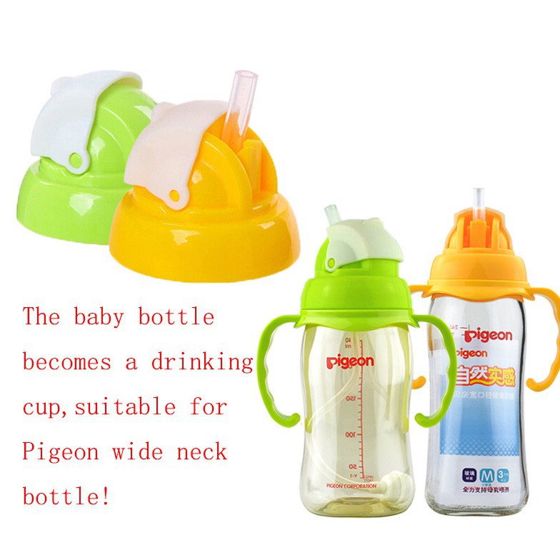 Weighted Straw Sippy Cup Conversion Kit Compatible with Pigeon Baby Bottles  Straw Cup Converter for Wide Neck Bottles