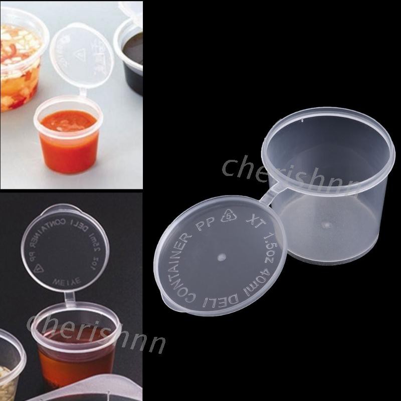 Chin Plastic Disposable Sauce Cup Clear Salad Dressing Food Storage