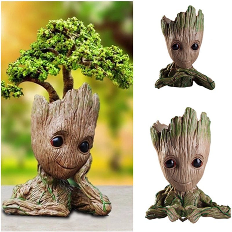 3 style Cute Cartoon Tree Man Aquarium Decoration Groot Figure Fish Tank Flower Pot Bonsai Home Garden Decor Shopee Singapore