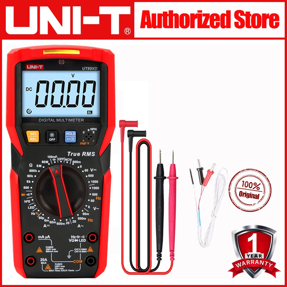 UNI-T UT89X / UT89XD True RMS Digital Multimeter 20A 1000V Digital ...