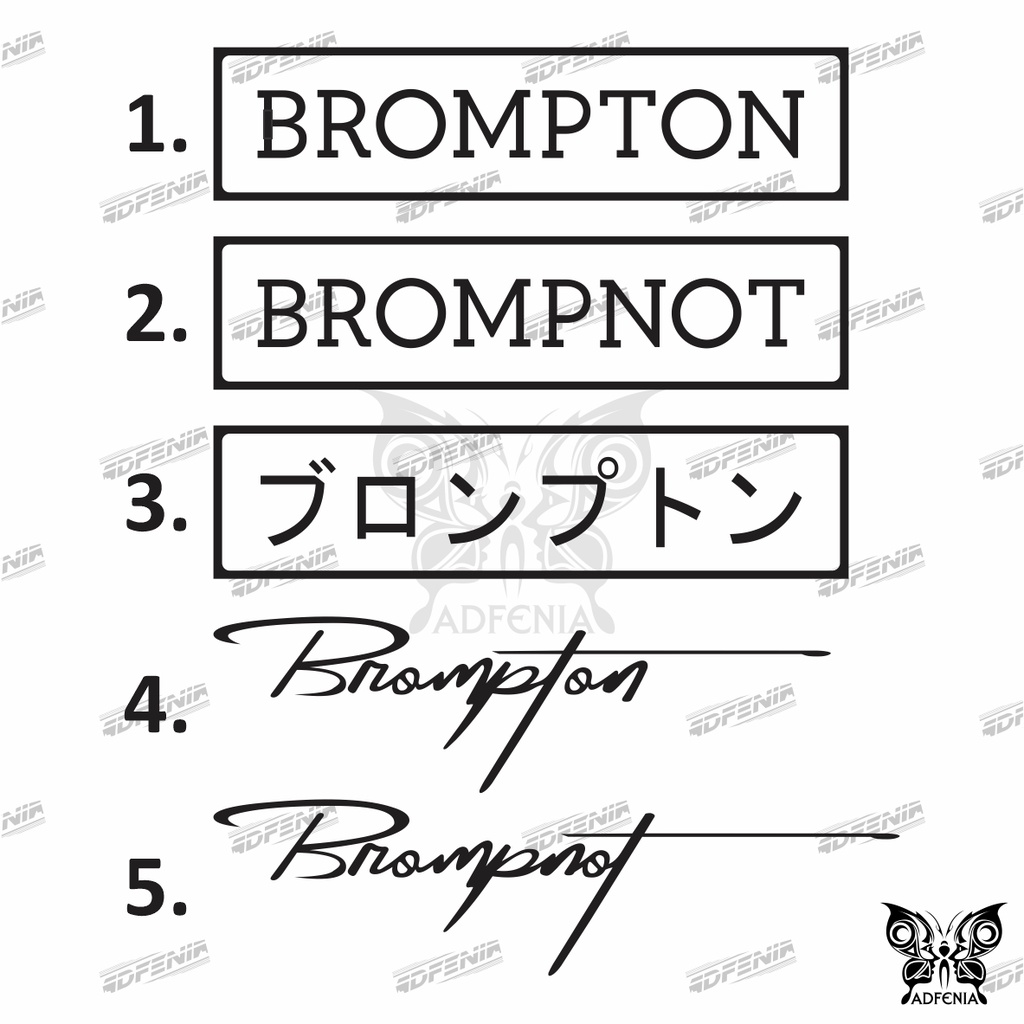 Cutting Sticker Brompton Die Cut Sticker Brompton Folding Bike | Shopee ...