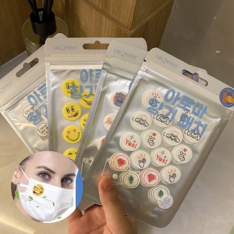 48pc Mask Aroma Patch Sticker for Mask Contents 48 Sticker Paste