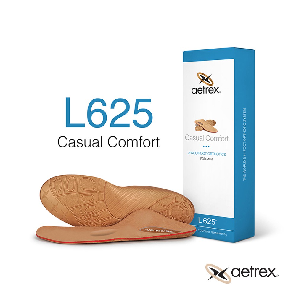 Aetrex Men's Casual Comfort Posted Orthotics W/Metatarsal Support ...