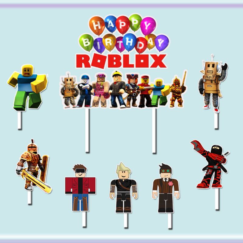 Happy birthday Roblox cake Topper | Shopee Singapore