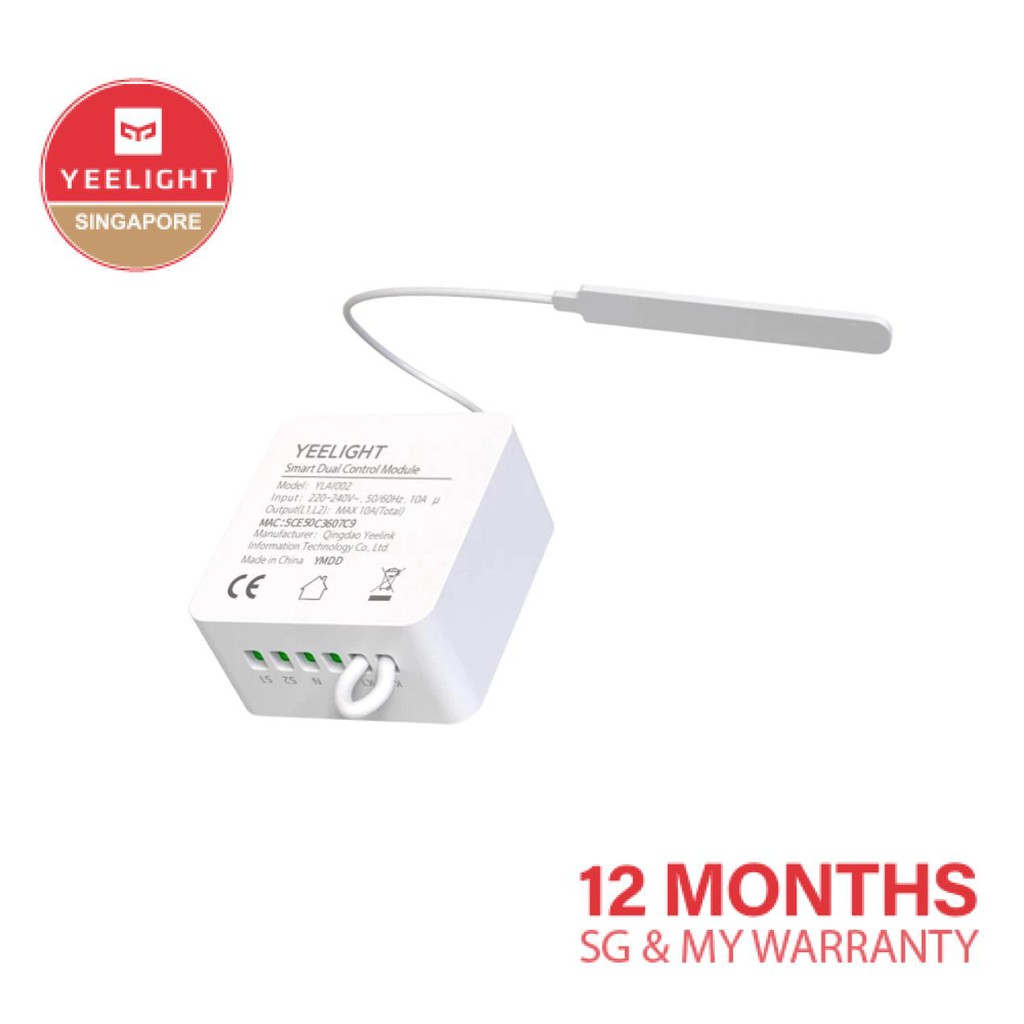Yeelight Smart Dual Control Module for Non-Smart Lights/Fans Devices ...