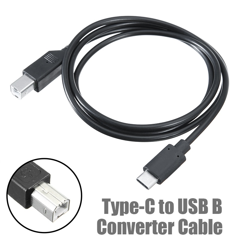 TypeC to USB B Converter Cable for MIDI Controller Keyboard Printer