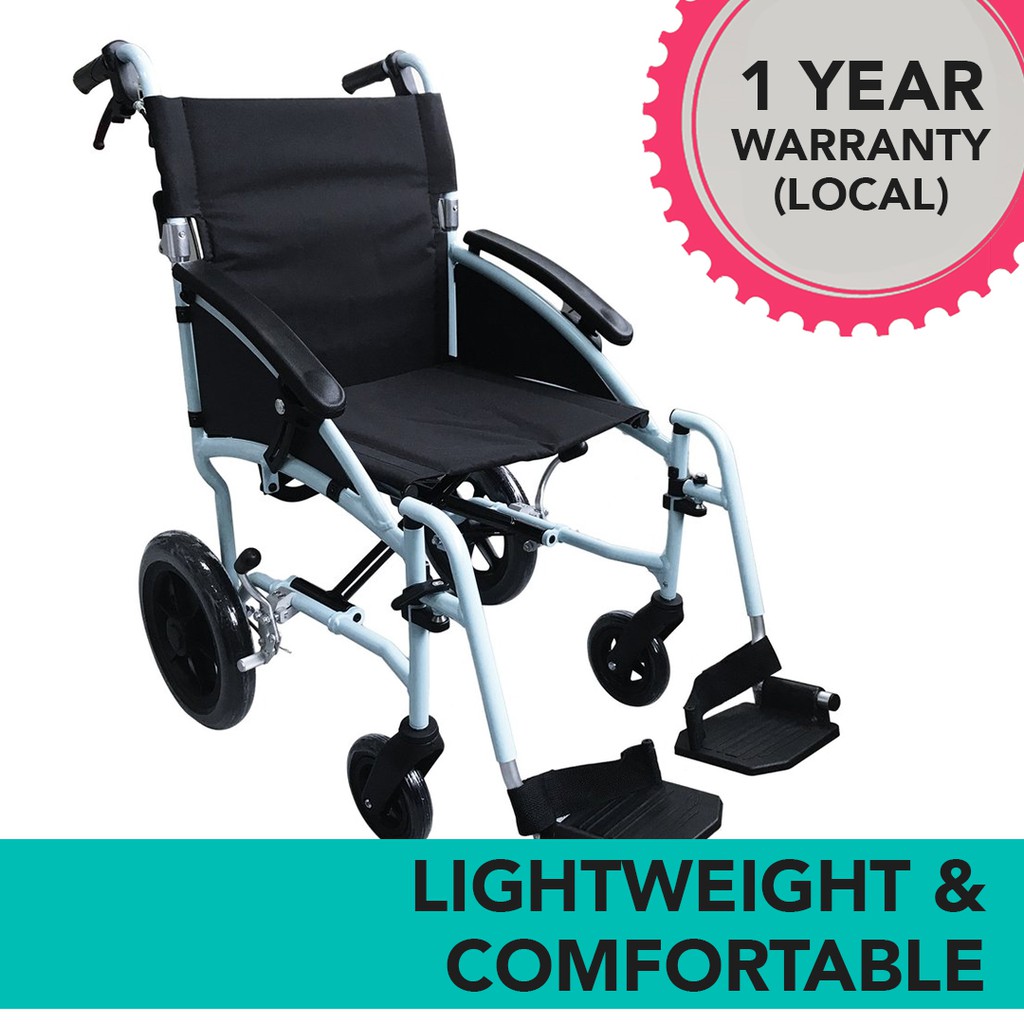 HappyWheels Lightweight Ergonomic Pushchair Wheelchair for Elderly