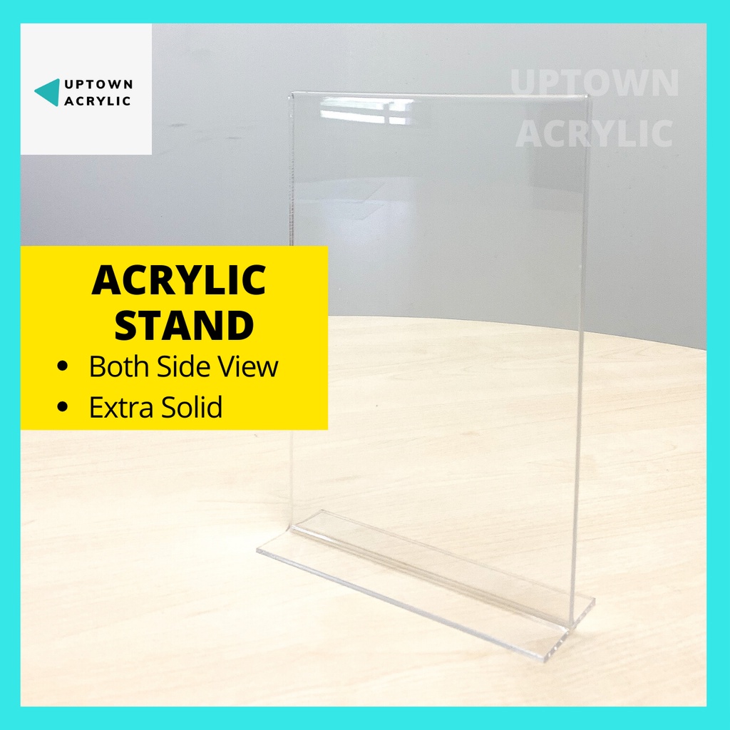 Acrylic Display Stand A4/A5/A6 ** BOTH SIDE VIEW + Extra Stable + Extra ...