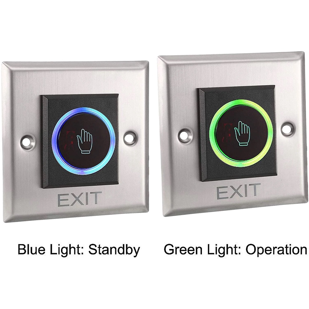 DC12V NO-Touch Door Release Button Exit Button With LED Light | Shopee ...