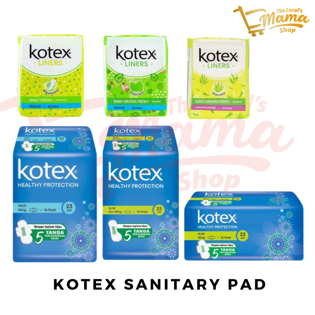 Kotex Pantyliner Sanitary Pad Longer Wider/Regular Overnight Slim Maxi