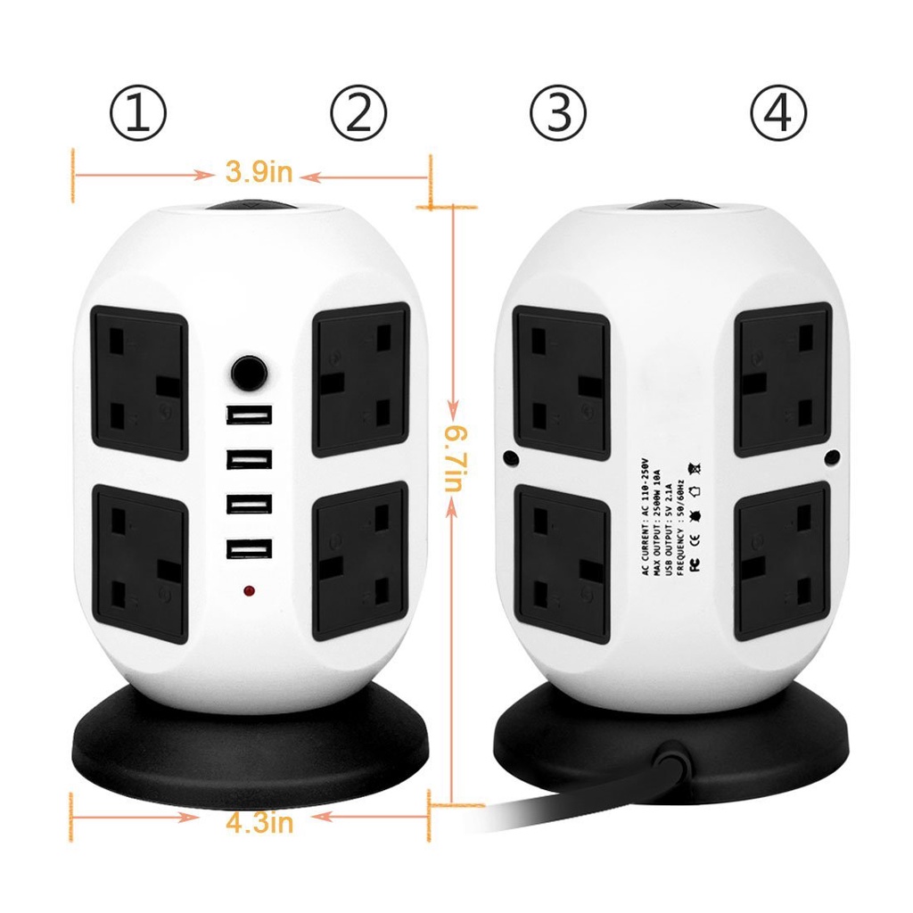 《SG local stock》Multi Extension socket Power USB CHARGING extension ...