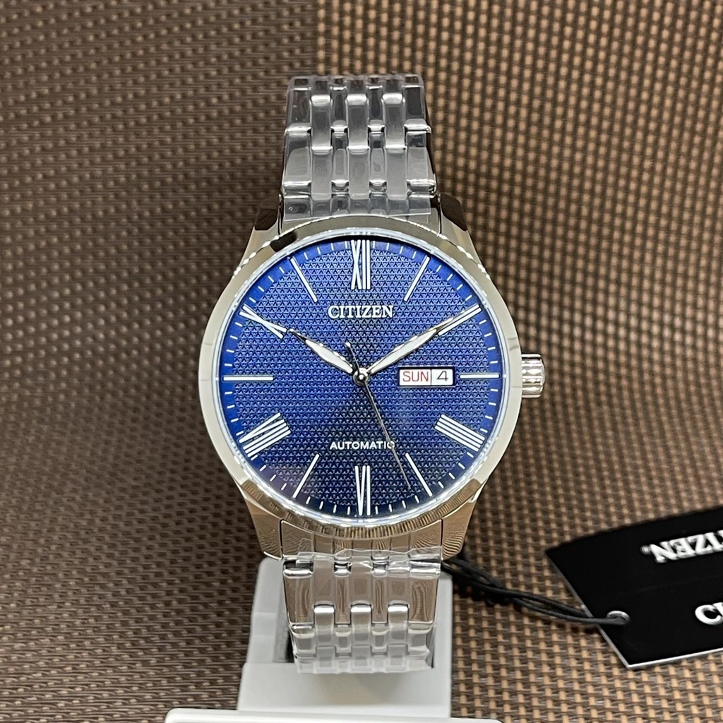 Original Citizen NH8350 59L Men Automatic Stainless Steel Blue Analog Watch Shopee Singapore