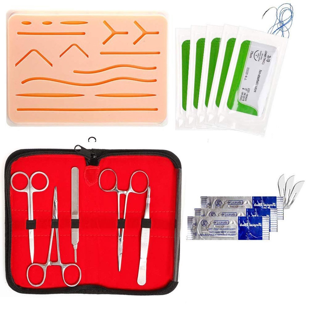 Surgical Skin Suture Simulated training kit Medicine Nursing Suture