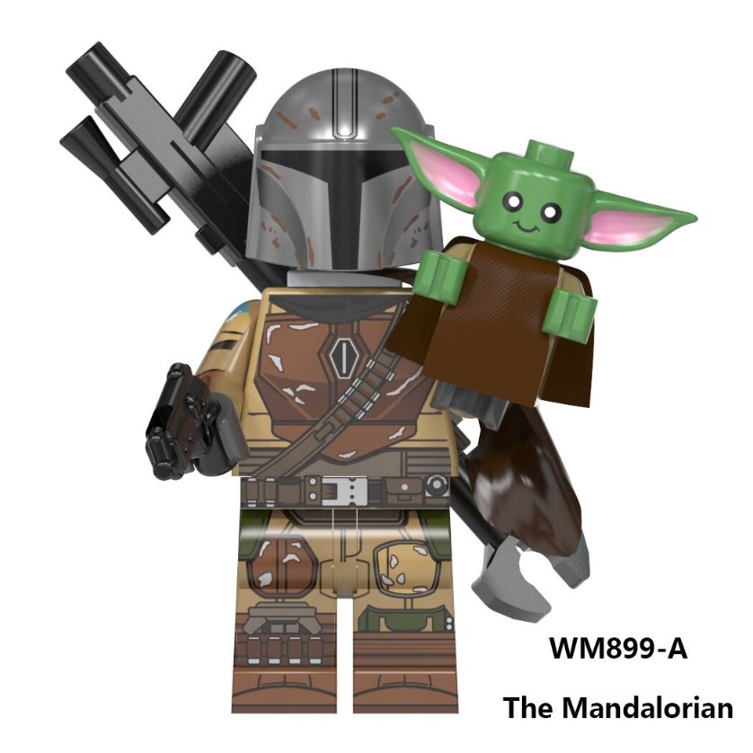 Building Blocks Toy Star Wars Mandalorians Bring Baby Yoda Lego