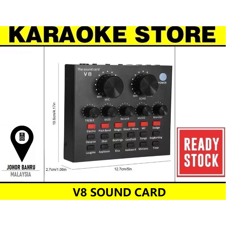 V8 Sound Card PC Voice Live Broadcast | Shopee Singapore