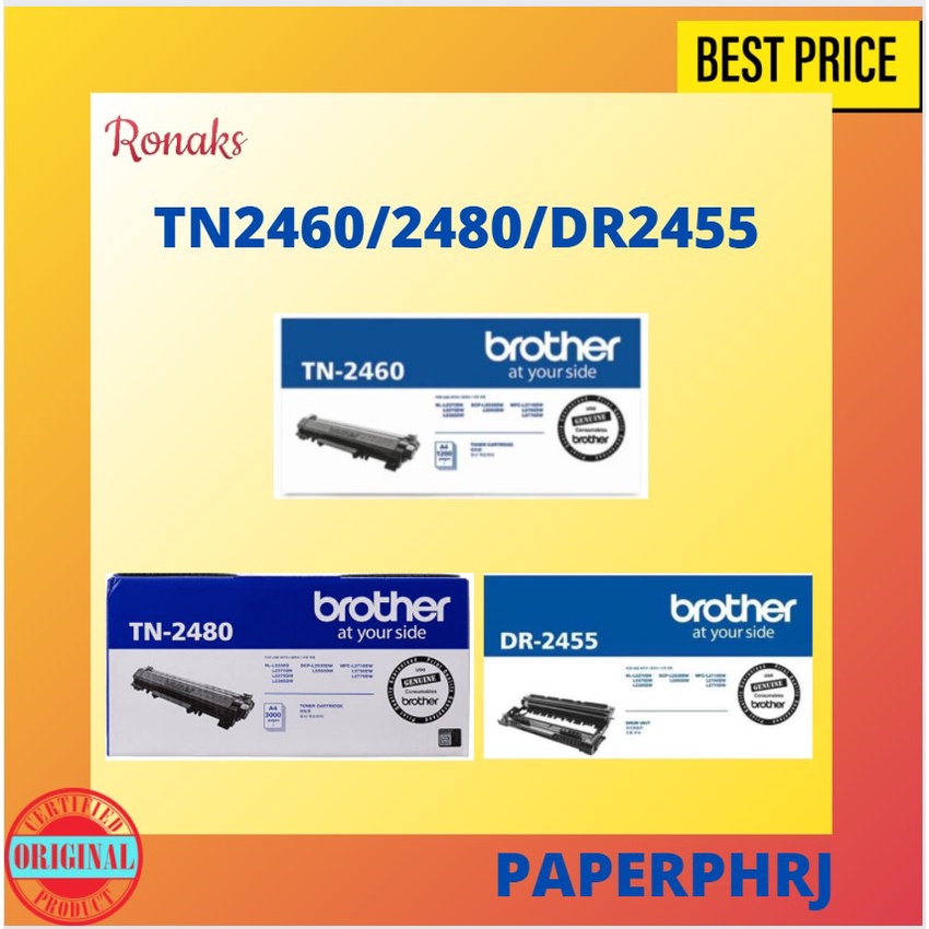 Brother TN-2480 TN 2480 TN2480 / TN-2460 TN 2460 TN2460 / DR 2455 ...