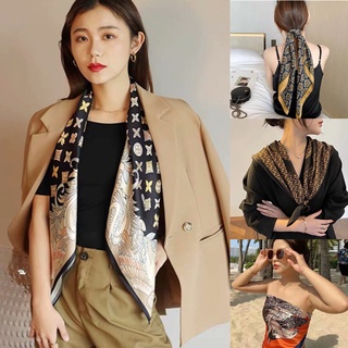 2021 Luxury Brand Silk Scarf Female Letter Print Women Wrap Lady