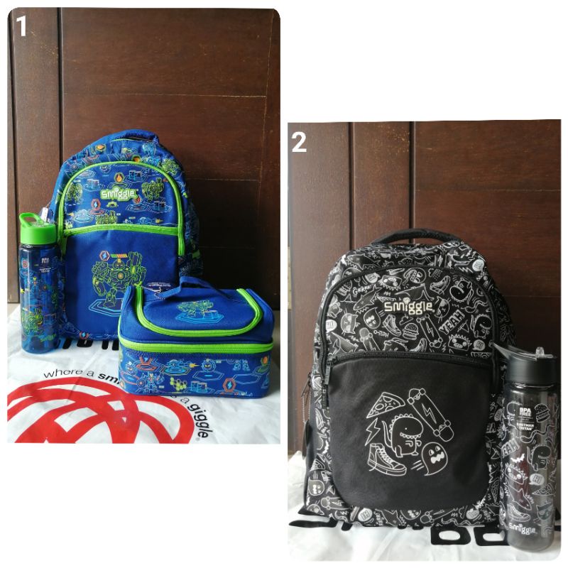 Smiggle Backpack Elementary School Boys robot game soccer Shopee Singapore